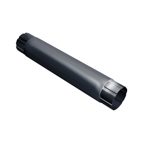 Труба круглая L=1 м Grand Line 125/90 мм RAL 7024 - серый графит
