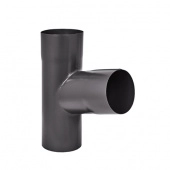 Тройник Aquasystem 125/90 мм Pural Matt RR 23 Темно-серый