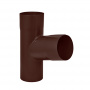 Тройник Aquasystem 125/90 мм RAL 8017 - коричневый шоколад
