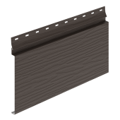 Сайдинг AquaSystem Скандинавский брус Модерн широкий Сталь с покрытием PURAL RR32 Темно-коричневый
