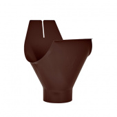 Выход из желоба Aquasystem 125/90 мм Pural Matt RAL 8017 - коричневый шоколад