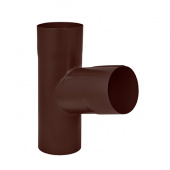 Тройник Aquasystem 150/100 мм Pural Matt RAL 8017 - коричневый шоколад