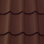 Металлочерепица М28 стальной кашемир глянцевая RAL8017 коричневый шоколад