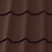 Металлочерепица М28 стальной шелк RAL 8017  коричневый шоколад