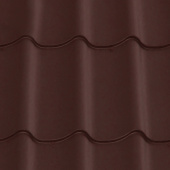 Металлочерепица Т05 PEMA матовый полиэстер RAL 8017 коричневый шоколад